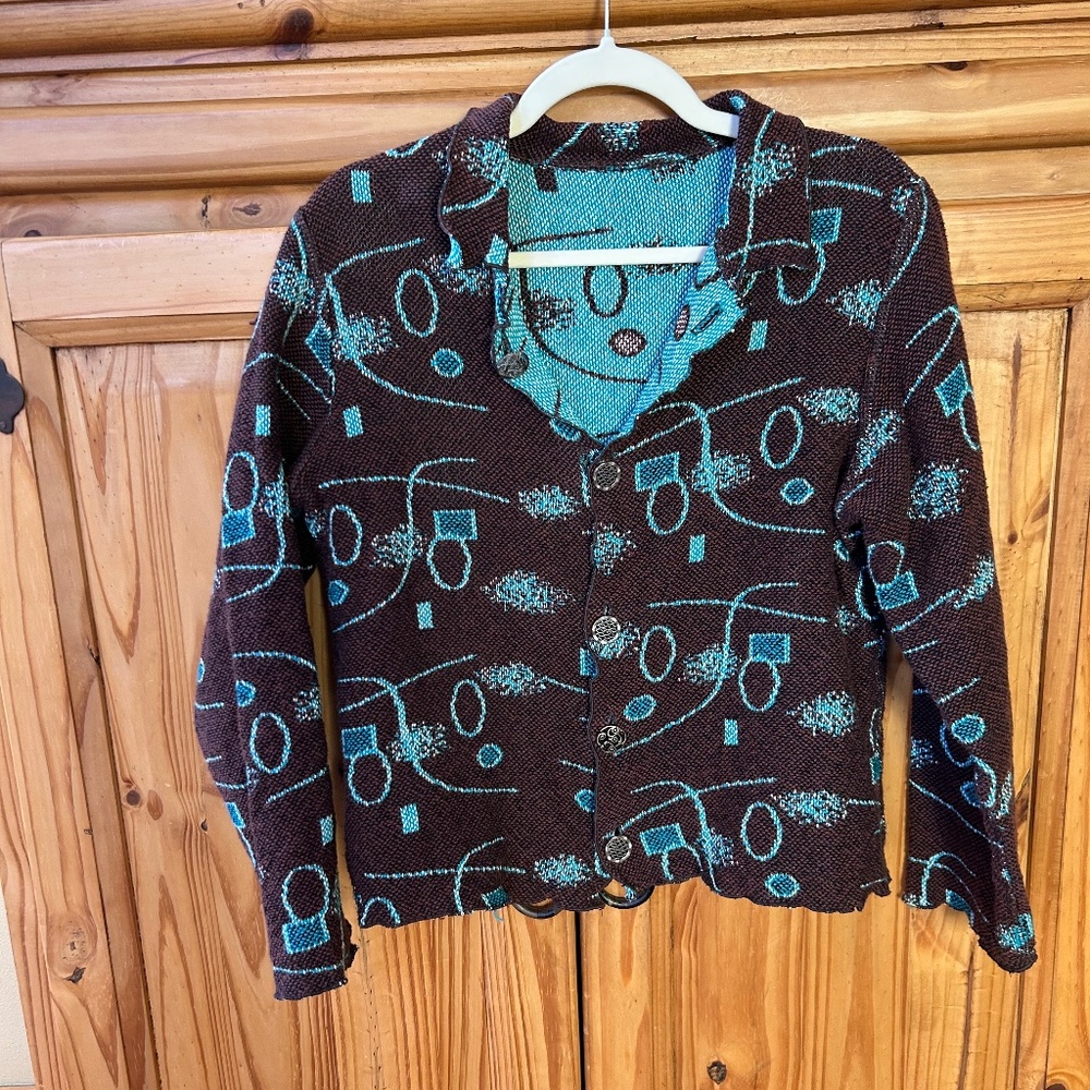 90's Tapestry Jacket Reversible Jacket Vintage Button Up Fits Women's S/M